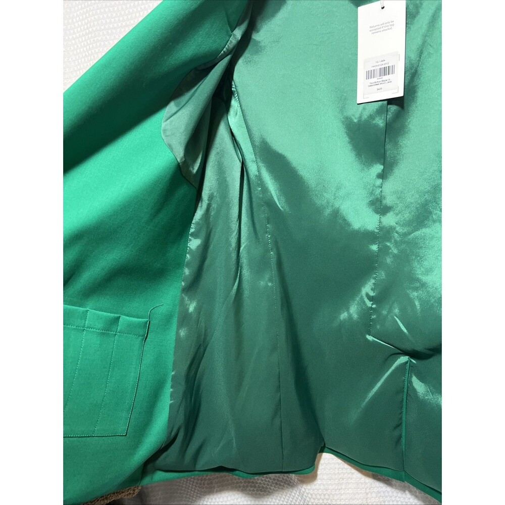 Argent Women’s 12 Green Blazer Jacket 2-Buttons NWT - Picture 8 of 10